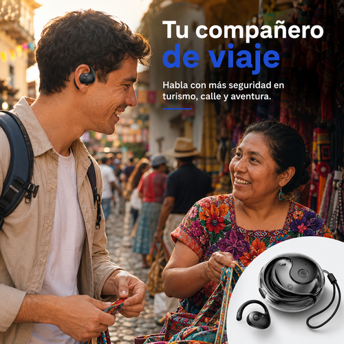 Audífonos Traductores Inteligentes + 144 idiomas y Guía digital de uso Gratís 🎁